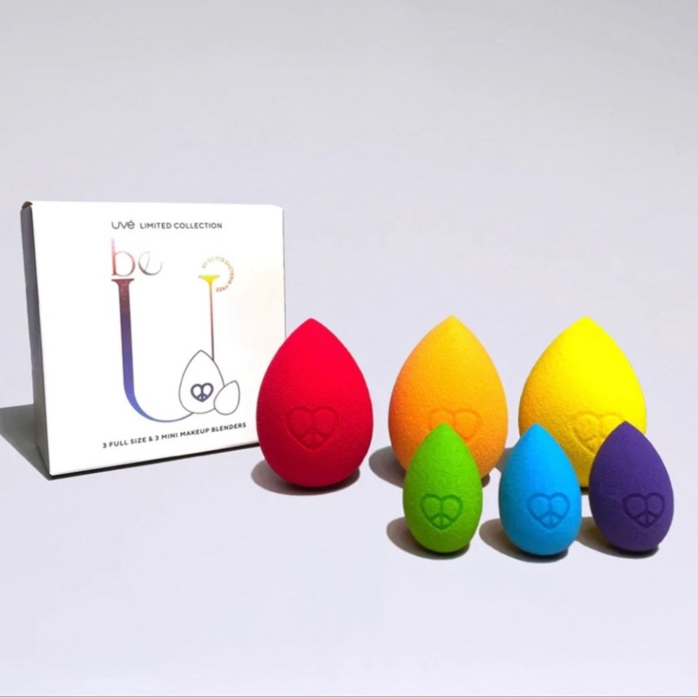 UVÉ BEAUTY Be U Limited Collection Makeup Blenders Pride Edition New in Box $65
